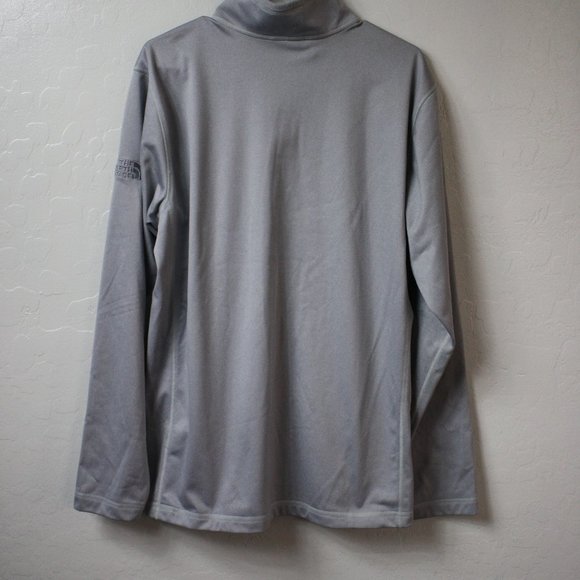 The North Face Sweater Mens Gray Large Quarter Zip Fleece Jacket Pullover - Picture 6 of 12